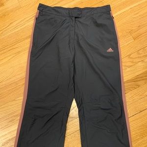 Grey Adidas track pants nylon EUC